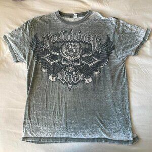 Hellanbach Inc. Graphic Tee Skull with Wings